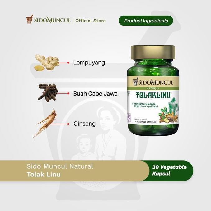 Kenk- Sido Muncul Natural Tolak Linu Capsule Herbal Untuk Pegal Linu Nyeri Sendi