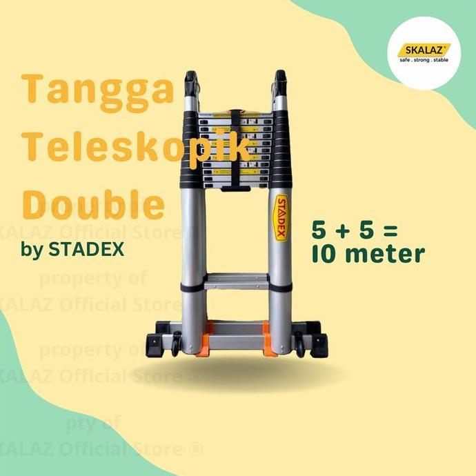 Sale Tangga Teleskopik Double 10 Meter Stadex Aluminium