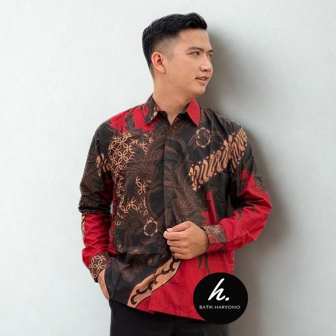 Fuku- Baju Kemeja Batik Pria Lengan Panjang Mewah Terbaru Buat Kondangan