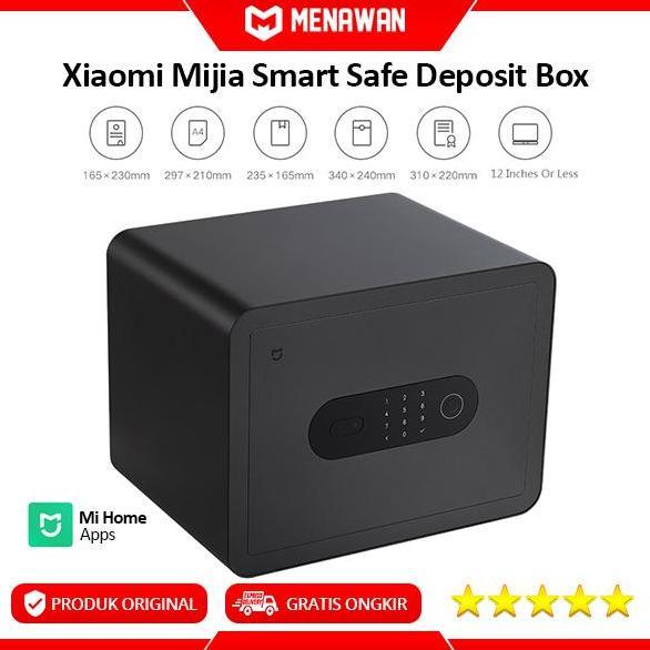 Xiaomi Mijia Smart Safe Deposit Box Fingerprint Safety Box Brankas