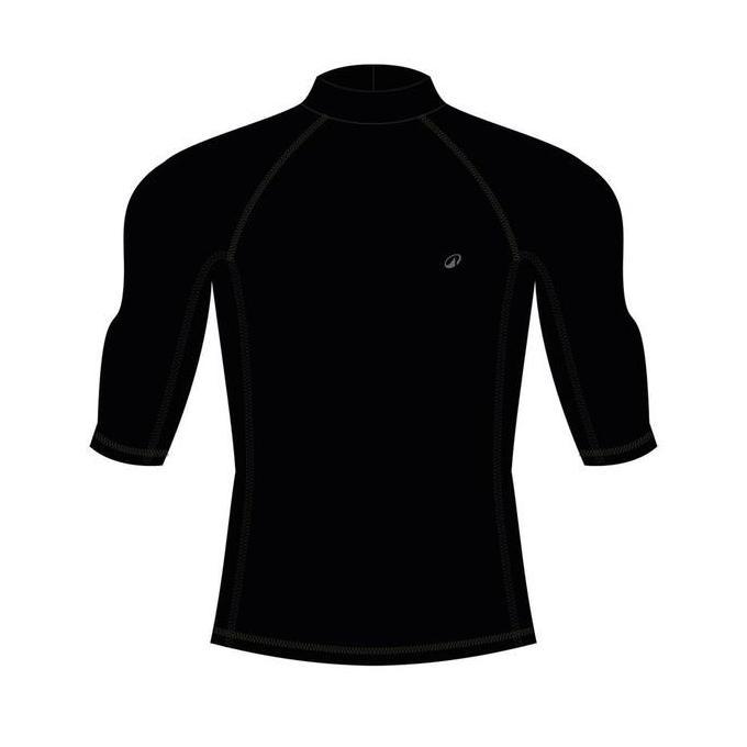 Decathlon OLAIAN Kaos Lengan Pendek Selancar Pria 900 Hitam - 8901222