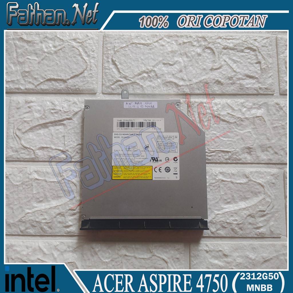 DVD/CD Rewritable Drive Acer aspire 4750 Model DS-8A9SH Copotan Original