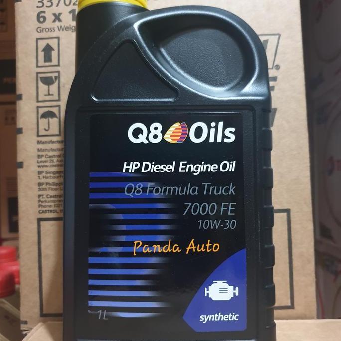 New- Oli Q8 7000 Fe 10W 30 Untuk Diesel / Turbo Diesel, Botol 1Ltr.