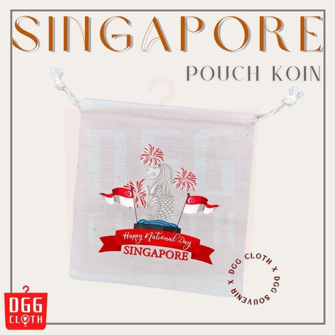 Dggcloth Pouch Koin Souvenir Singapore Dompet Koin Oleh Oleh Singapura 6 Murah Meriah