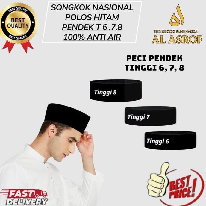 Termurah / Hot Sale Songkok Caper Hitam Cak Lontong Peci