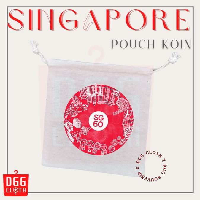 Dggcloth Pouch Koin Souvenir Singapore Sg60 Dompet Koin Oleh Oleh Singapura 1 Murah Meriah