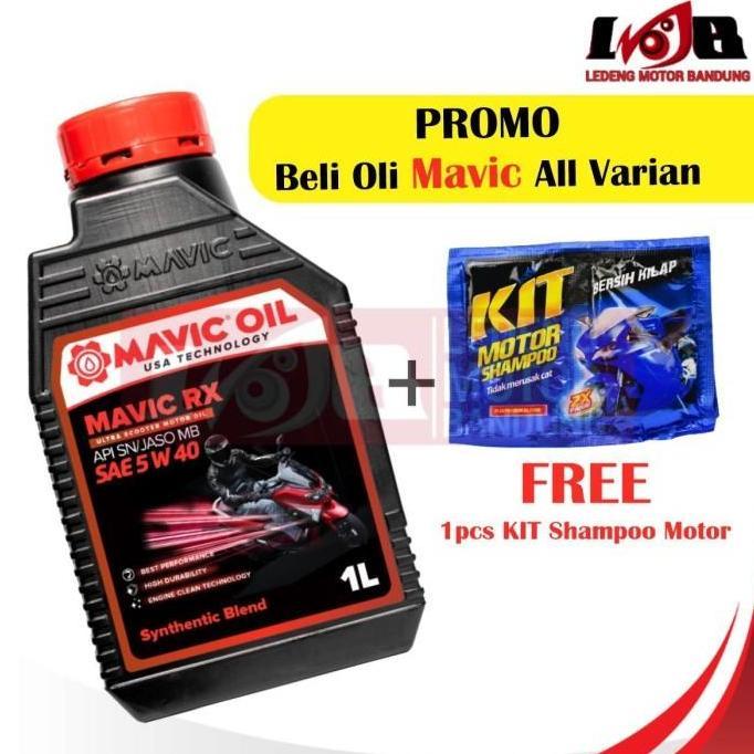 New- Oli Mavic Racing Sae 5W40 Sn/Gf S Motor Sport Balap 1 Liter Mesin Motorcycle Oil