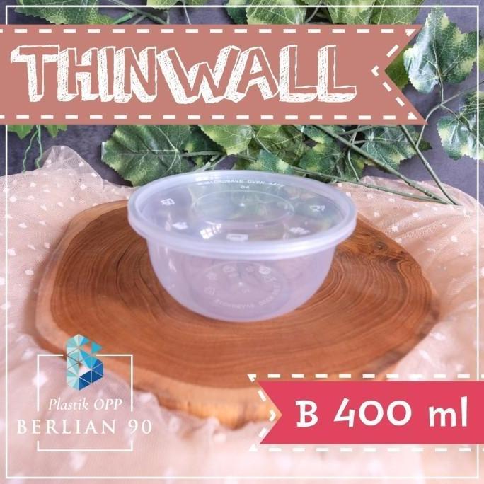 Mangkok Plastik Bulat 400 ml Mangkok Es Buah Thinwall Cup Bulat