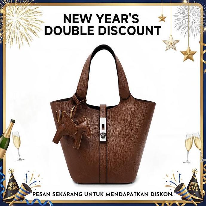 Kasora- Caitina Tas Wanita Cn6004: Tas Keranjang Sayuran Fashion Bucket Bag All-Match Model Terbaru 