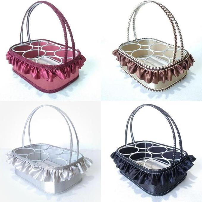 Termurah / Hot Sale Tempat Aqua Gelas / Keranjang Aqua Gelas Isi 6 Lubang Besi Putih