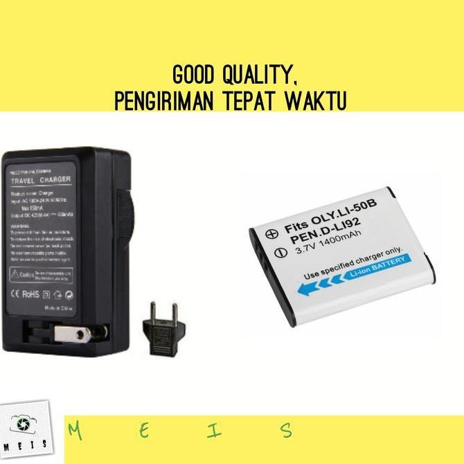 Charger & Baterai Pentax Optio P70 P80 WS80 RZ10 I-10 X70 Casan Batre