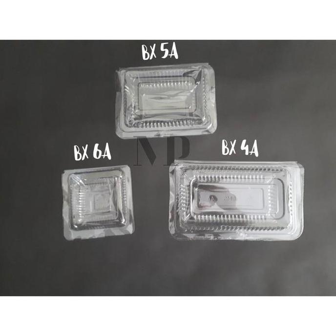 Plastik Mika BX 5A Kotak MIka Box Kue 100 pcs Bunga Putih
