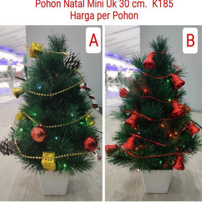 Pohon natal mini kecil paket aksesoris lampu pohon natal christmas