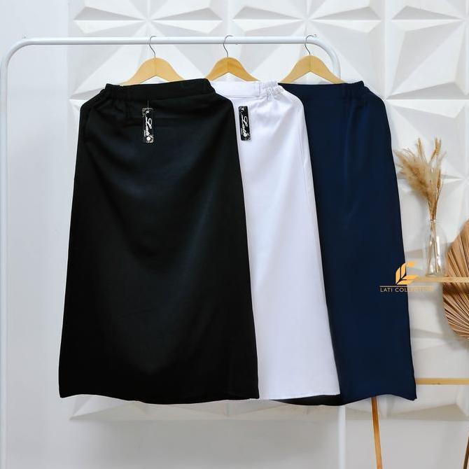 ROK KERJA LINE A ROK PANJANG WANITA KANTOR Casual Hitam Cewek Dewasa