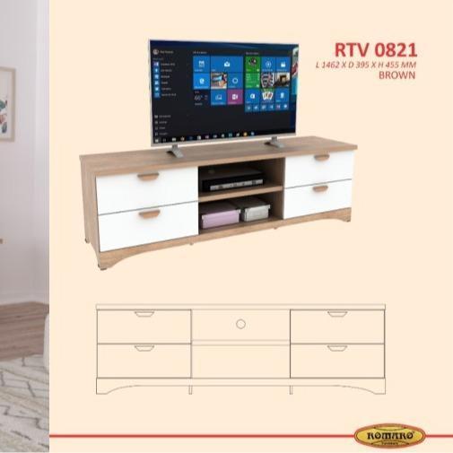 Meja TV Rak Tv Minimalis Modern Bufet Tv Kayu RTV 0821 Romaro BOGOR