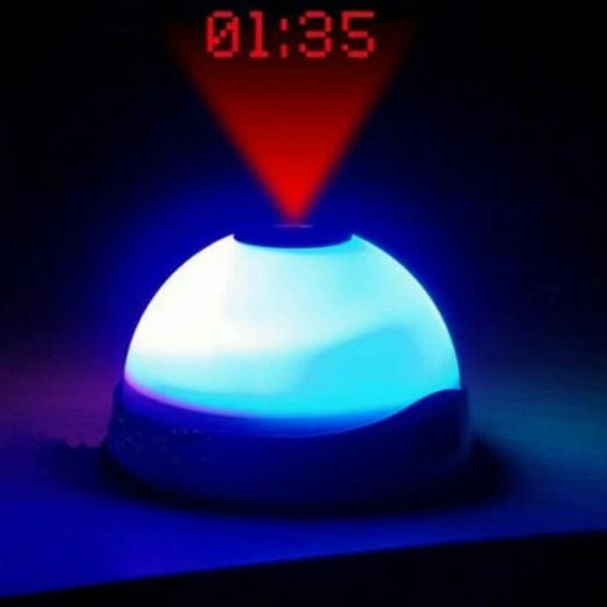 UNIk jam meja proyektor bintang bintang