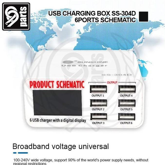 Comcom- Usb Charging Sunshine Ss-304D 6 Port / Usb Charging Schematic Sunshine 304D 6Port