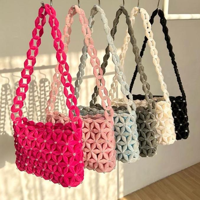 Kasora- Sunny Shoulder Bag/ Beaded Bag / Tas Mutiara Mewah