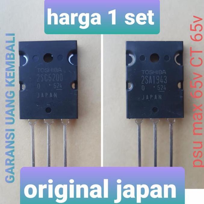 Comcom- C5200 A1943 C 5200 A 1943 1 Set Toshiba 2Sc5200 Ori Kw1 Bagus Original