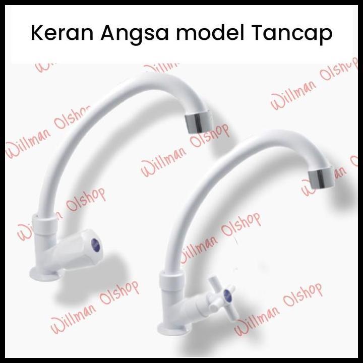 TERLARIS KERAN ANGSA PLASTIK PVC TANCAP TANAM KRAN SINK CUCI PIRING 