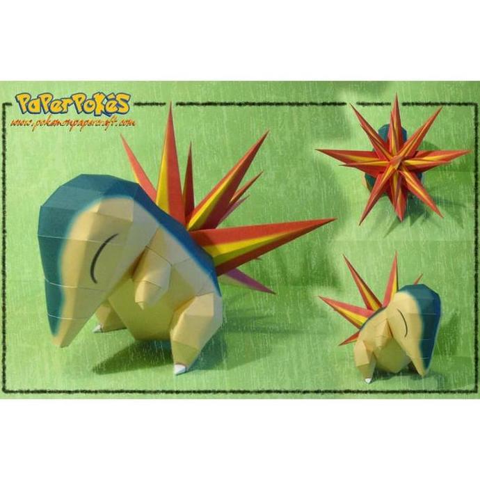 DIY Papercraft Figure Anime Pokemon Cindaquil