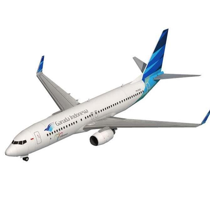 Papercraft Pesawat Garuda Indonesia A737