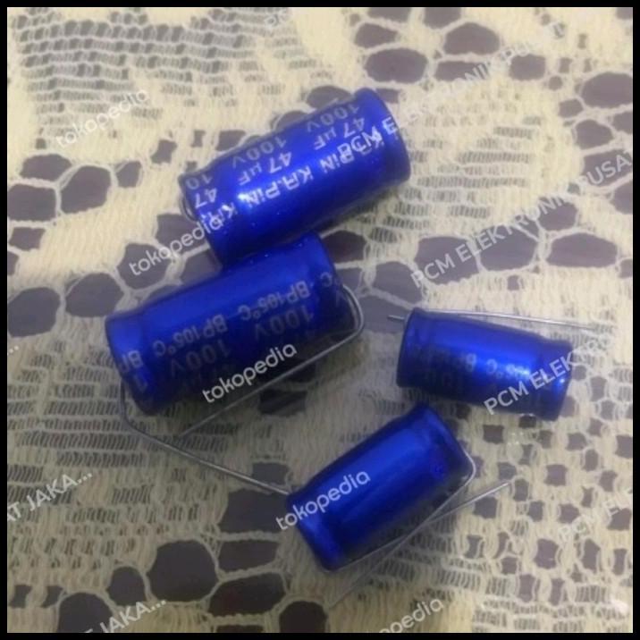 BEST DEAL KAPASITOR NONPOLAR NON POLAR ELCO 47UF 47MIKRO 100VOLT 100V KAPIN=CYC 