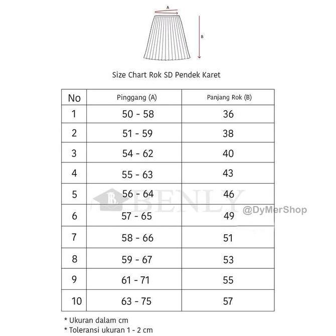BELI BENLY Rok SD Pendek / Seragam Sekolah / Rok Sekolah BELI