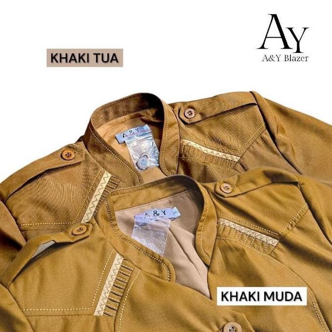 Termurah / Hot Sale [03] Baru Semiwol A&Y Blazer Baju Seragam Pdh Guru / Pns Wanita Warna Khaki Tua 