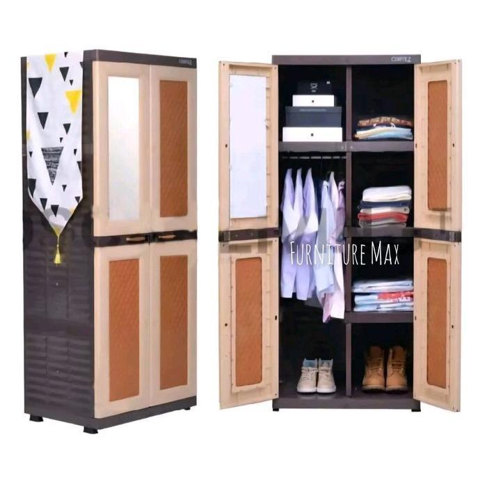 LEMARI PLASTIK CORTEZ GANTUNGAN KACA KUNCI / LEMARI PAKAIAN PLASTIK GANTUNGAN