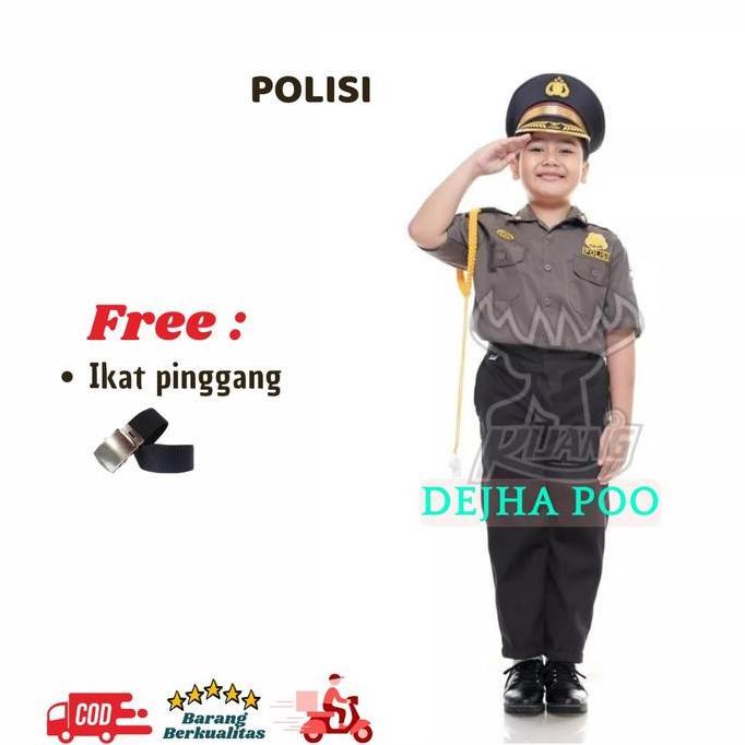 baju polisi anak seragam polisi anak kostum profesi polisi anak