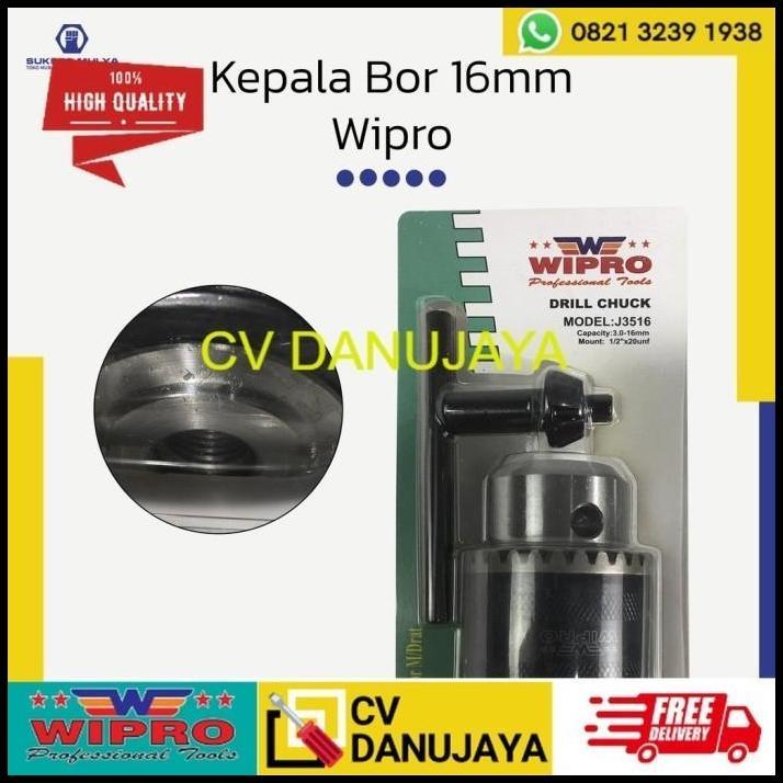 BEST DEAL WIPRO KBD-16 KEPALA BOR 16MM DRAT DRIL CHUCK BOR DRAT 3-16 MM