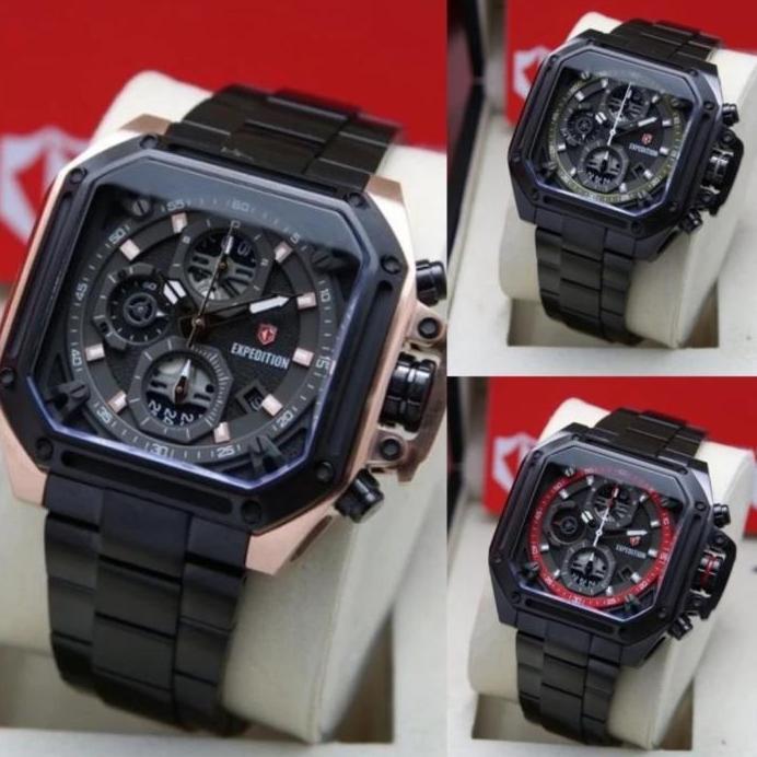 Strap Tali Rantai Jam Tangan Expedition Black ukuran 24mm dan 26mm