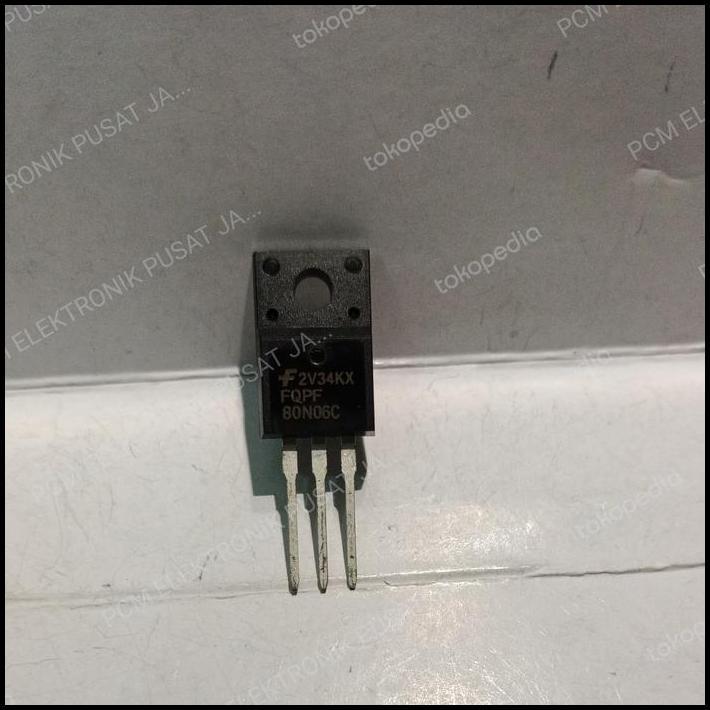 TERBARU 2376 TRANSISTOR TR MOSFET MOS N FET DIP FQPF80N06C FQPF 80N06C 80N06 