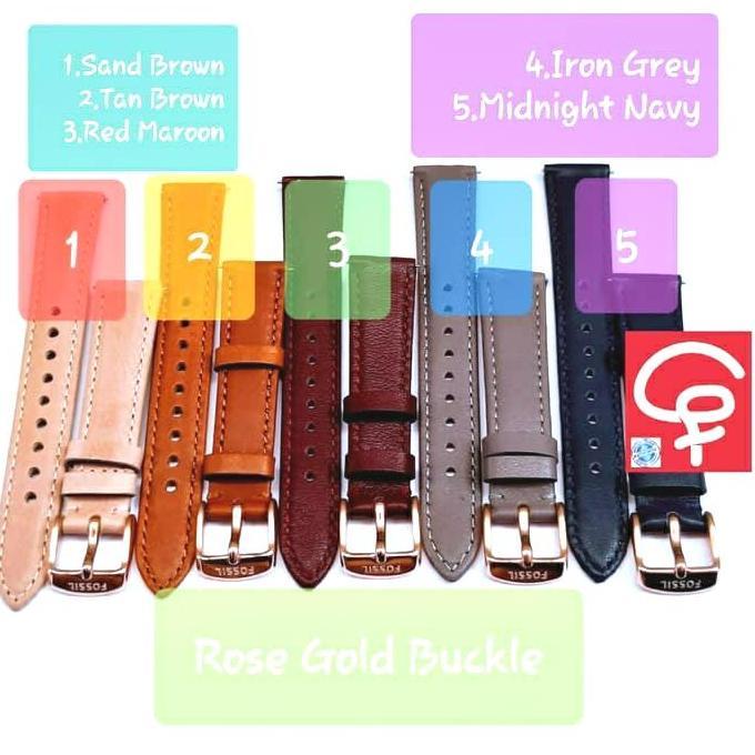 TALI JAM TANGAN FSSIL JACQUELINE 14MM 14 MM QUICK RELEASE SILVER