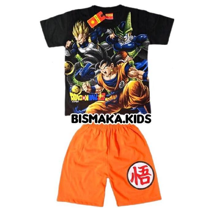 Baju anak laki-laki usia 1-10 tahun motif Dragon Ball/Setelan anak laki-laki usia 1-10 tahun motif D