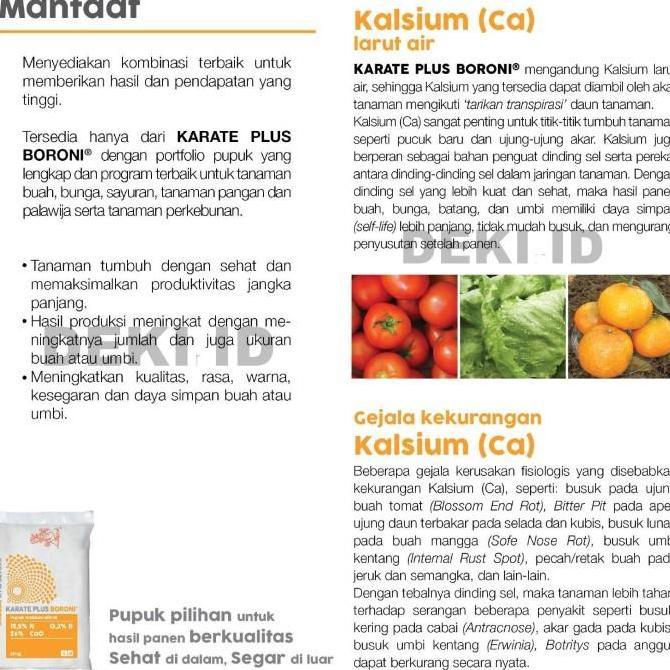 Pupuk Karate Boroni Meroke Kalsium Nitrat Plus Boron