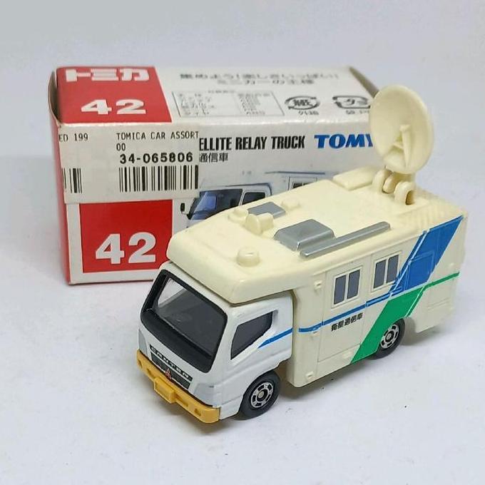 TOMICA MITSUBISHI FUSO CANTER SATELLITE RELAY TRUCK 42 TOMY BIRU DIECAST (S)