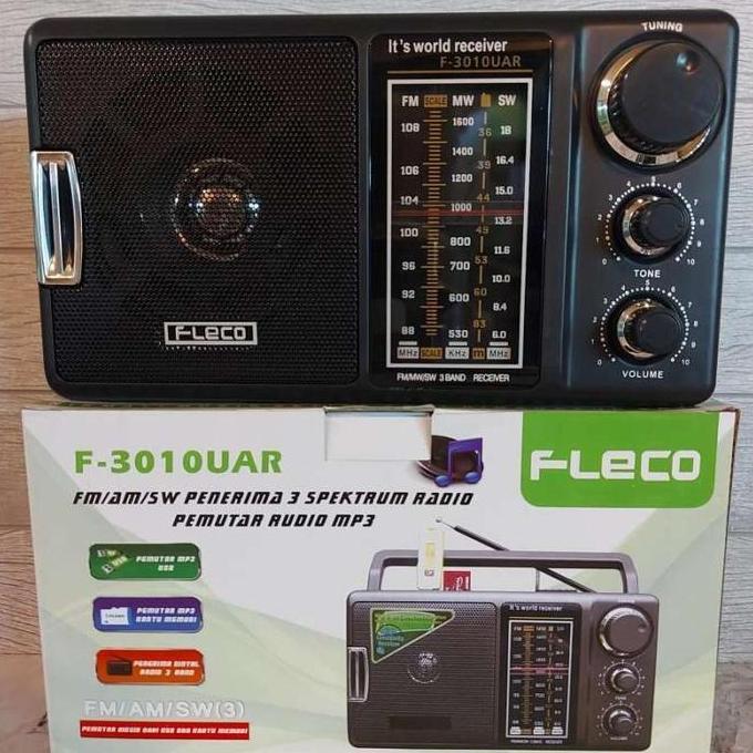 Murah Fleco Radio Chas Cas Portable F-3010Uar 3010 Usb Bluetooth Fm Am Sw Model Jadul Kuno Penerima 