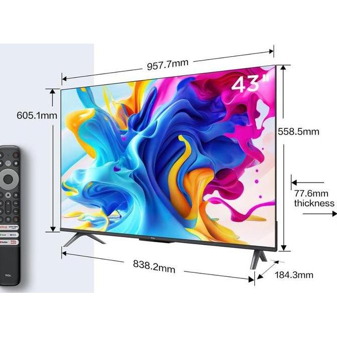 Sale Smart Tv Tcl 43 Inch 43C645 Qled 4K Uhd Tcl 43 C645 Google Tv 43Inch