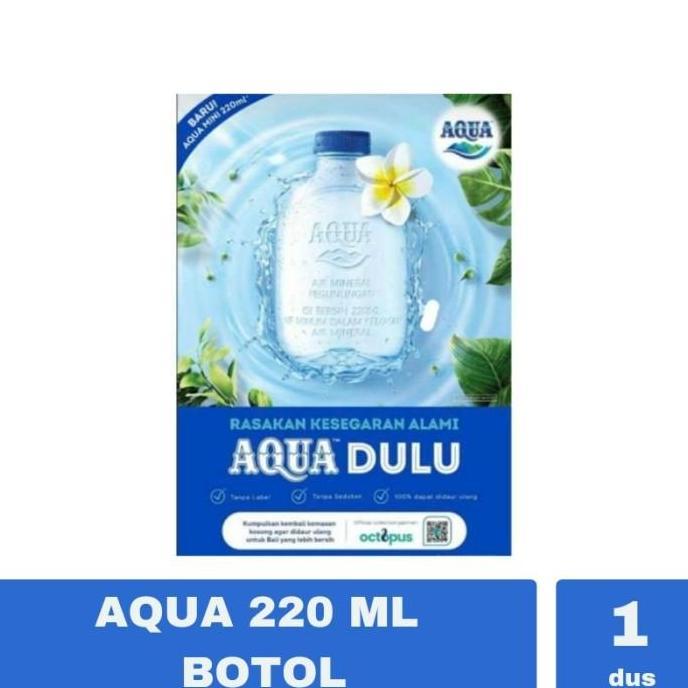 Aqua 220 ml Botol Baru