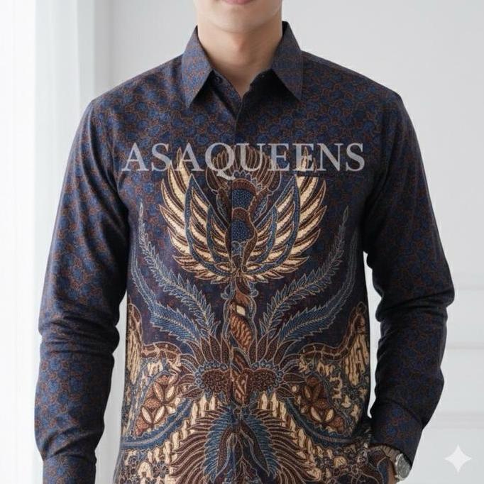 Kemeja Batik Dobby Premium Furing | Baju Batik Dobby Pria Lengan Panjang | Atasan Batik Dobby | Baju