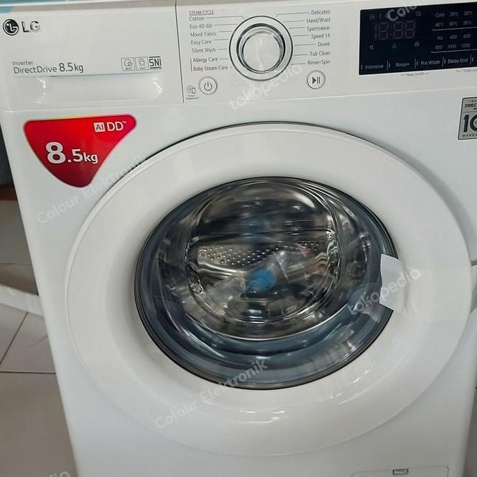 Murah Lg Mesin Cuci Front Loading 8.5 Kg Fv1285S5Ws | Fv1285 | Lg Fv1285S5Ws