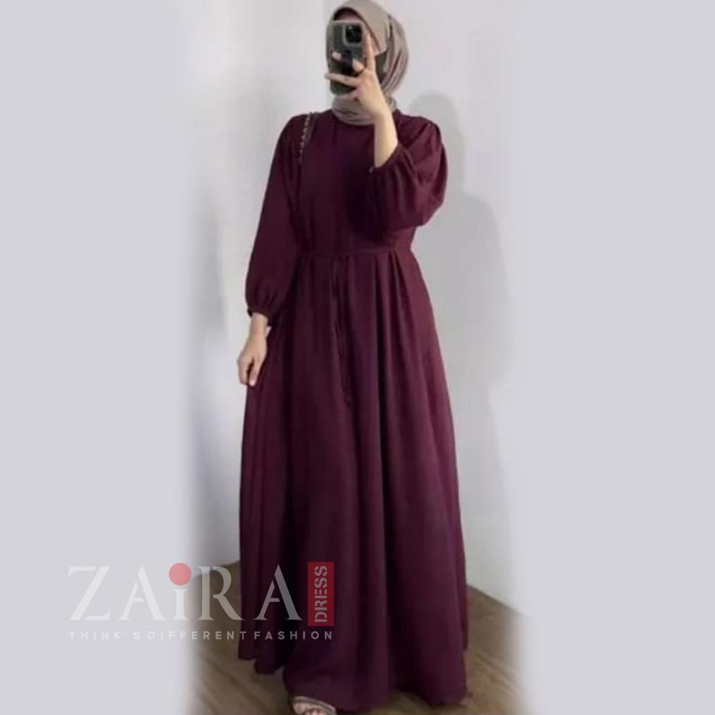 Zaira Dress Gamis Wanita A Line Basic