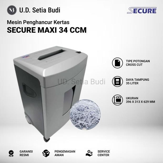 Murah Mesin Penghancur Kertas Secure Maxi 34 Ccm Paper Shredder Secure Maxi 34 Ccm