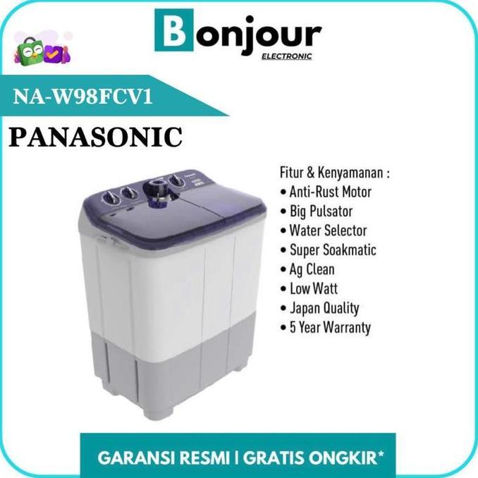 Sale Mesin Cuci 2 Tabung 9.5 Kg Panasonic Na-W98Fcv1 9.5Kg Panasonic Naw98