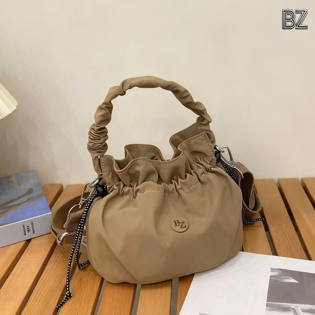 BESTPROMO BYZZI Puffea - Tas Selempang Handbag Bucket Mini, Serut Kerut
