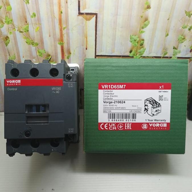 Kontaktor Contactor Vorge Vr1D65 M7 Vr1D65M7 Setara Lc1D65 Lc1D65M7 Garansi 1 Tahun Forsale