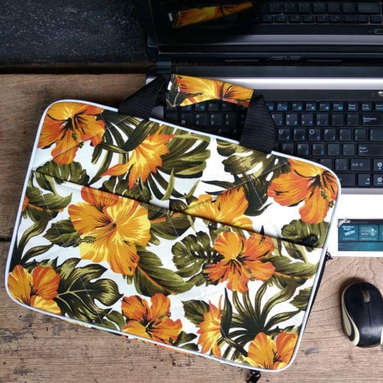 CUCI GUDANG Tas Laptop Kanvas / Tas Laptop 14inchi