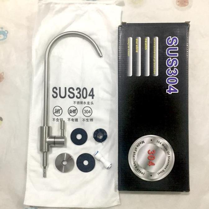Teruss- Kran Angsa Faucet Ro Stainless Steel Sus 304 Utk Air Minum Mesin Ro